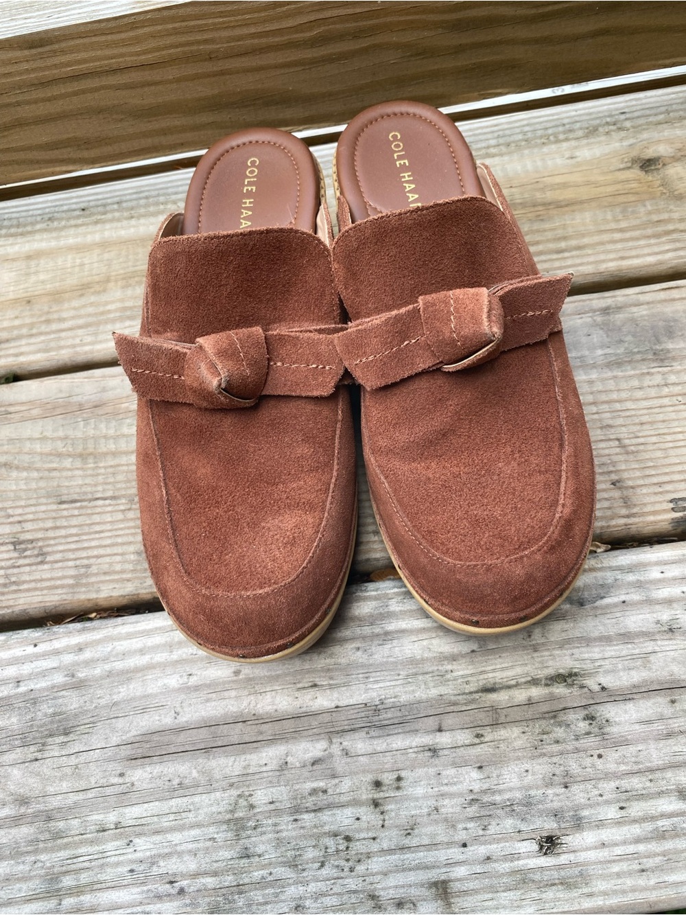 Cole Haan Suede Slip-On Mules in Brown size 9